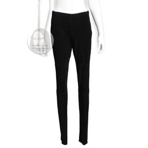 Haider Ackermann Black Suede Leather Leggings Pants 2009 Made in Belgium HTF